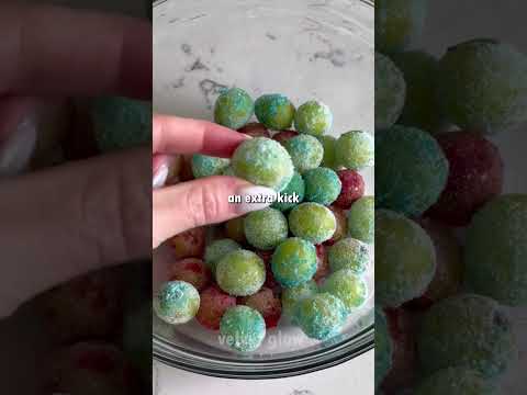 🍇 Frozen Lemon Sugar Grapes Recipe  Viral Sweet & Sour Snack Hack ✨