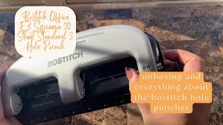 Bostitch Office EZ Squeeze 3-Hole Punch, 20 Sheet Capacity, Reduced Effort, No Jam Technology