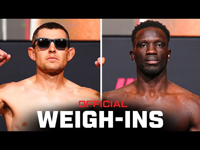 MMAtown blog post image: UFC Vegas 110 Official Weigh-Ins — Garcia vs Onama Face-Offs | Cortes-Acosta vs Delija