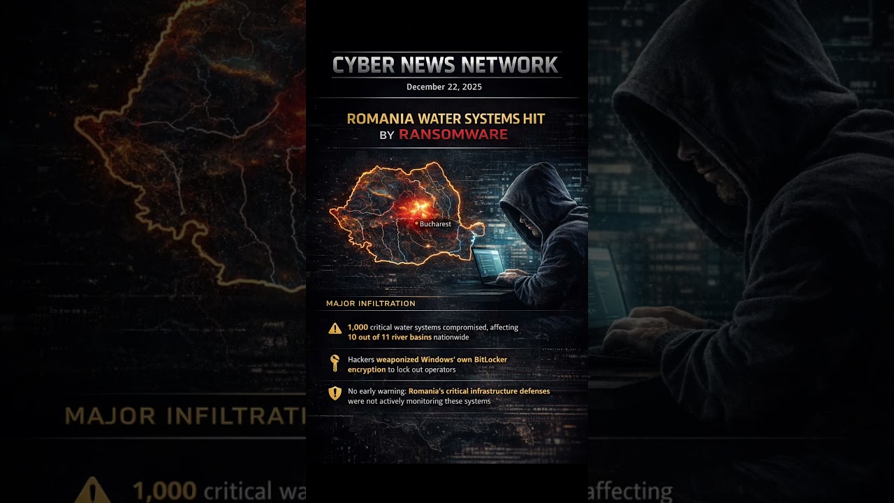 Romania’s Water System Breached #cyberattack #news #cybersecurity #ransomware #romania