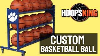 Custom Basketball Ball Rack with Your School's Logo that will Last for Years