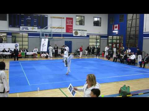 4th dan patterns - MOON-MOO - L Datiz (PR) vs D Lim (CAN) - 2013 General Choi Memorial Cup