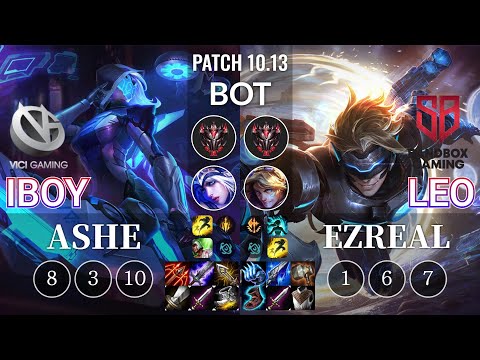 VG iBoy Ashe vs SB Leo Ezreal Bot - KR Patch 10.13