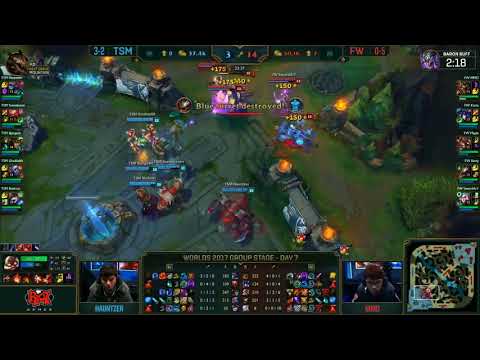 TSM Doublelift Gets Instakilled by Kog'Maw (TSM vs FW Worlds 2017 Highlight)