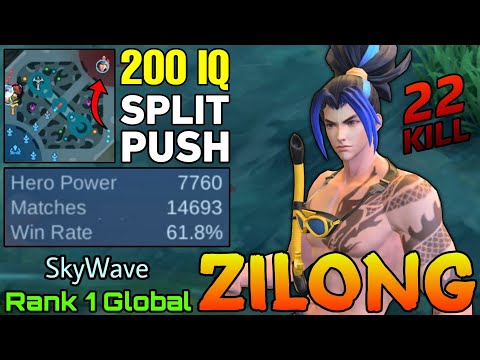 22 Kills Zilong Insane 14,600+ Matches -Top 1 Global Zilong by SkyWave - Mobile Legends