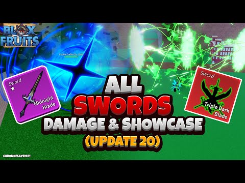 All Sword Damage and Showcase (600 Mastery) - Blox Fruits Update 20 [Roblox]