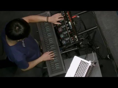 Heen-Wah Wai performs with the Seaboard RISE and a Boss RC-505 at Musikmesse