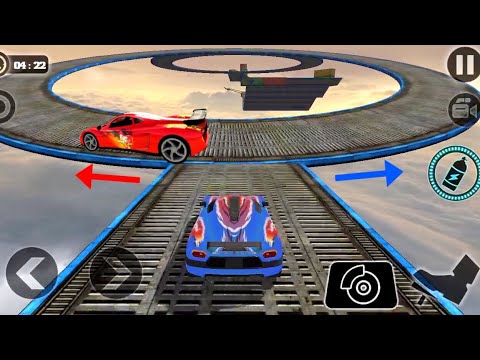 Impossible Car Tracks 3D: Blue & Red Cars Driving Stunts - Android GamePlay Full HD