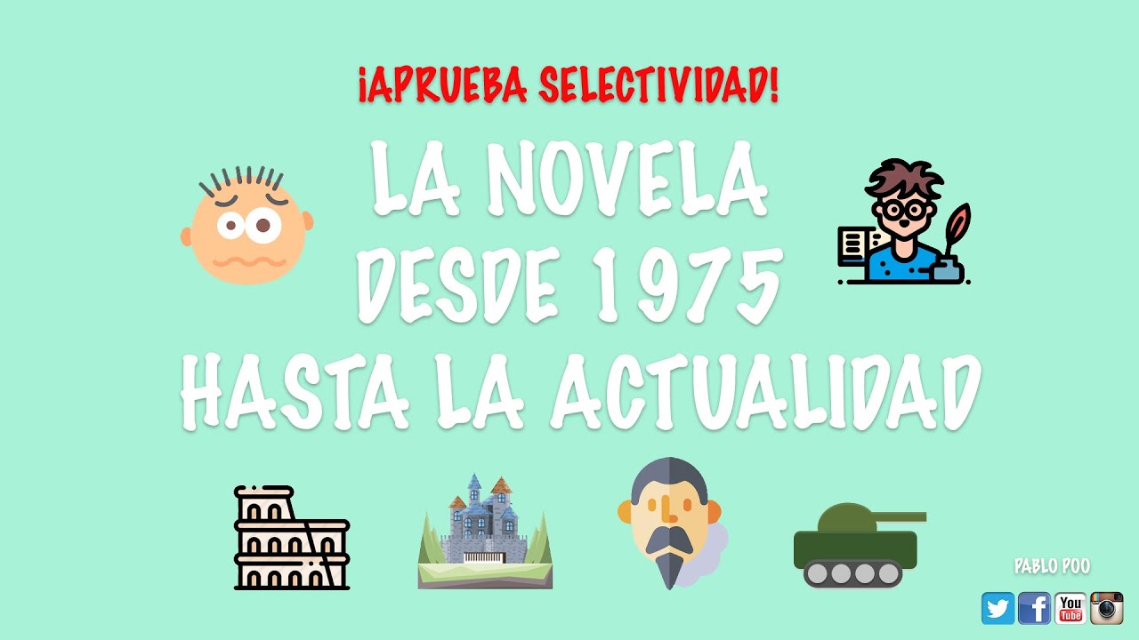 APROBAR SELECTIVIDAD | LITERATURA: LA NOVELA DESDE 1975 HASTA LA ACTUALIDAD