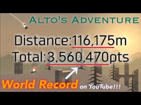 Alto’s Adventure   World Record on YouTube 116,175m/3,560,470pts