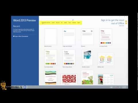 Microsoft Office 2013 - Word 2013 "Quick Start Guide"