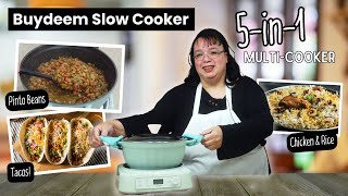 Beans, Tacos, and Smothered Chicken… Oh My! | Buydeem Slow Cooker Review