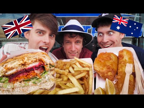 Brits try Australian Fish and Chips (how is it BETTER?!)