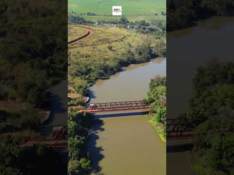 PONTE DE FERRO NO RIO PARDO - SANTA ROSA DE VITERBO-SP / CAJURU-SP #shorts