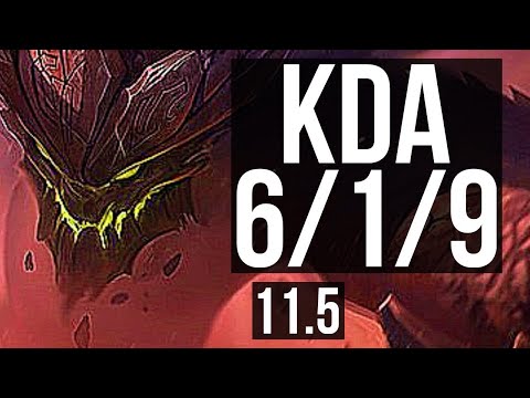 MALPHITE vs RENGAR (TOP) | 6/1/9, 1.1M mastery | KR Master | v11.5