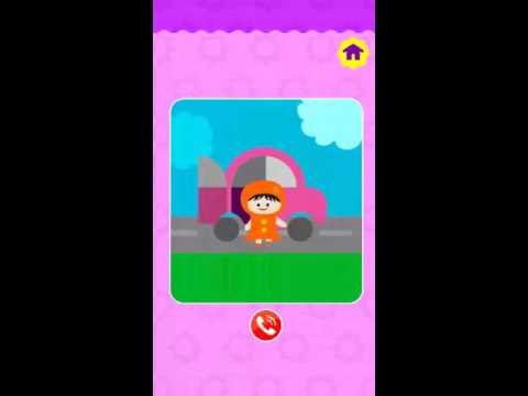 Little girl's play phone, game Video