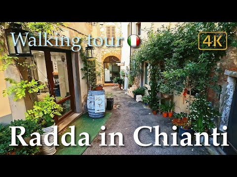 Radda in Chianti (Tuscany), Italy【Walking Tour】History in Subtitles - 4K