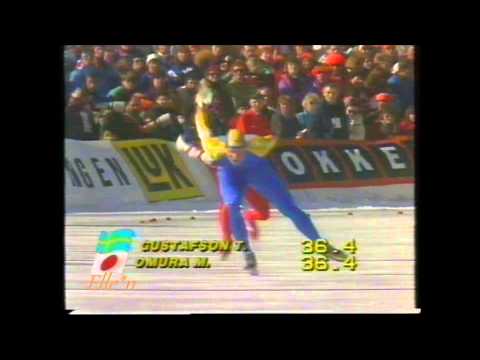 World Championships Allround Innsbruck 1990 - 1500 m Gustafson - Omura