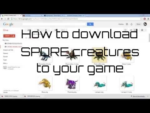 SPORE Tutorial: How to Download Spore Creatures to Your Game