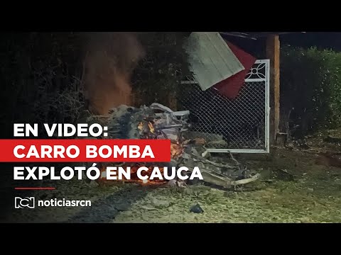 Explosión de carro bomba en Miranda, Cauca, dejó cuatro personas heridas