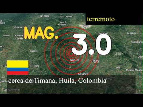 Terremoto cerca de Timana, Huila, Colombia actualizaciones en vivo hoy: Terremoto de magnitud 3.0 o