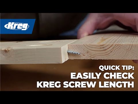 Quick Tip: A surefire way to choose a Kreg screw length
