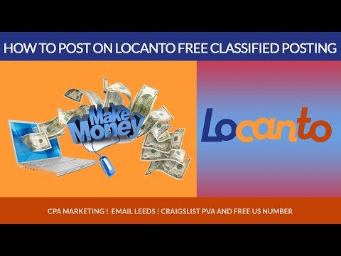 How To Post On Locanto  Free Classified Posting  CPA Marketing  And Free US Number