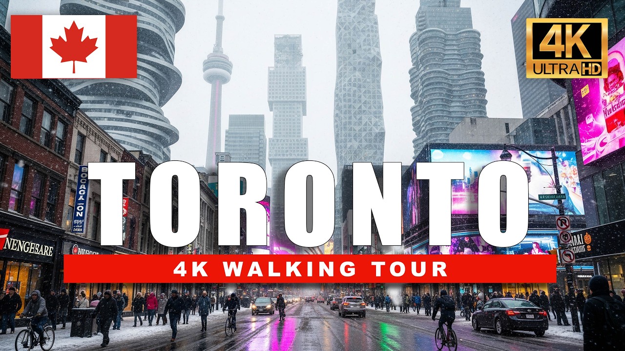 Immersive street-level walking tour through 🇨🇦 Toronto Walking Tour, Canada, showcasing authentic urban landscapes, local architecture, and the vibrant atmosphere of the city's neighborhoods