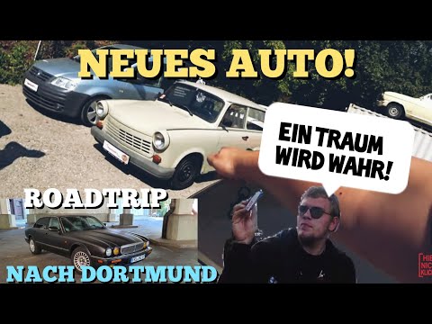 Roadtrip: 600km VOLLGAS mit dem Jaguar XJ6 "BlackJag", Wir besuchen die Halle77 & kaufen ein Auto...