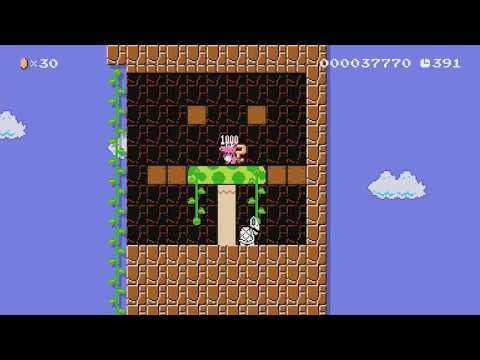 SMB2 1-2Remix Choose Your Player by DrewWinter - Super Mario Maker - No Commentary 1bm