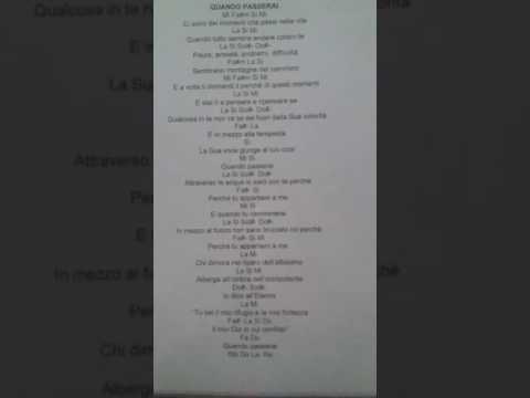 Quando passerai canto evangelico lyrics  {più testo}