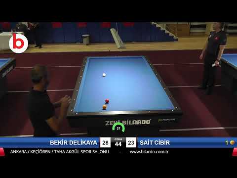 BEKİR DELİKAYA & SAİT CİBİR Bilardo Maçı - 2019 TÜRKİYE KUPASI 2.ETAP ERKEKLER-1.ÖN ELEME