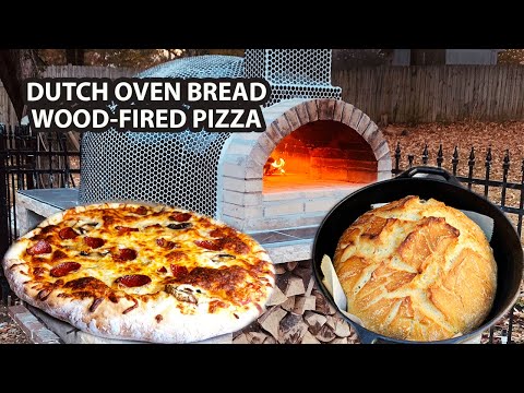 Ep 7 - Firing the Brick Oven, Cooking Pizza and Dutch Oven Bread
