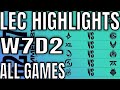 LEC Highlights ALL GAMES W7D2 Summer 2021