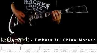 [NEW SONG] LAMB OF GOD - Embers ft. Chino Moreno Cover - Guitar Lesson With Tabs