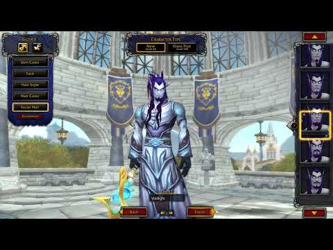 Aernath's creating a Void Elf Priest and a Lightforged Draenei Paladin for the Alliance