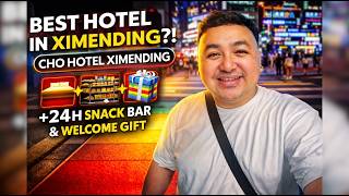 Staying in Cho Hotel Ximending 🇹🇼 | Hotel & Room Tour + 24H Snack Bar + BEST Ximending Food!