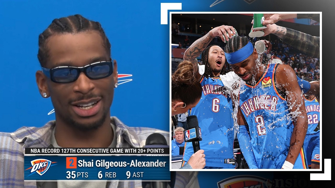 SGA Talks Breaking Wilt's Record of 127 Straight Regular Season Games w/ 20+ PTS | March 12, 2026