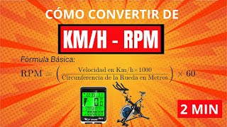 Cómo pasar de Km/h a RPM en tu sensor de velocidad de tu bici de SPINNING o Indoor Cycling