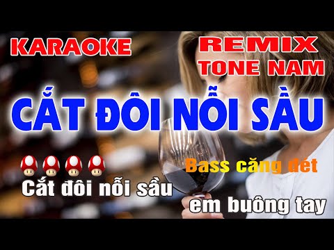 Cắt Đôi Nỗi Sầu Karaoke EDM Remix Tone Nam Hót Tik Tok Bass Căng Đét Onilne Trực Tuyến 2024