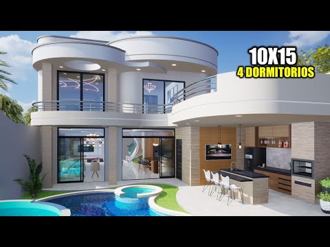 LINDA CASA DE DOS PISOS 10 X 15 -- CUATRO DORMITORIOS (RVL CASAS 2023)