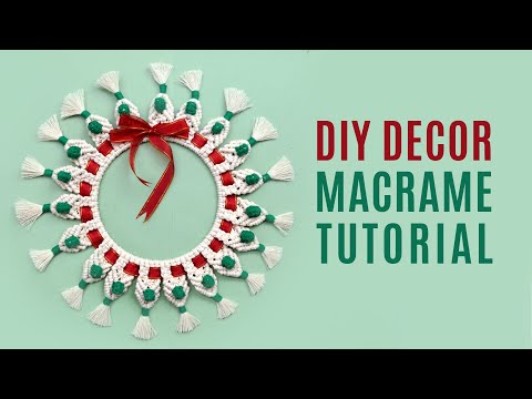 DIY Macrame Star Ornament Tutorial Handmade Christmas Tree Decoration