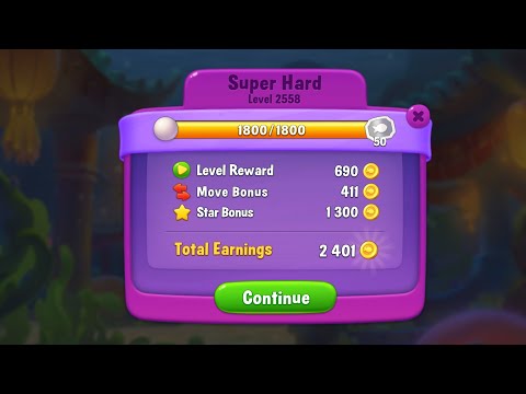 @Fishdom Hard level 2556 to Super Hard level 2558