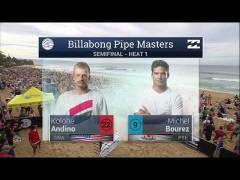 Kolohe Andino vs. Michel Bourez- Semifinals, Heat 1 - 2016 Billabong Pipe Masters