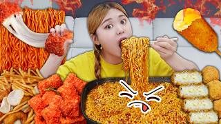 Download lagu Mukbang Spicy Fried Chicken Food EATING by HIU 하이유 mp3