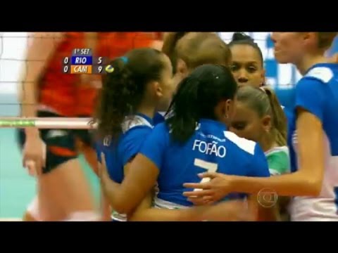 Superliga Feminina de Volei 2013/2014 (semifinal) jogo 2 - Unilever Rexona 3 x 2 Amil Campinas