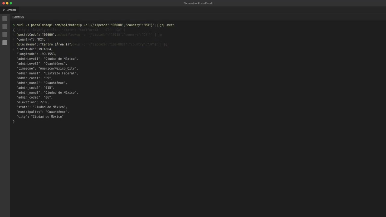 PostalDataPI demo video