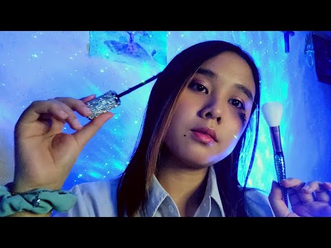 ASMR | "Dwyn" Doing your makeup but in wrong order ❌💋💄❄️ (Brushing,Mascara,Powder) Help for sleep ✨