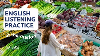 English Listening Practice | Shopping at a market and cafe in Melbourne