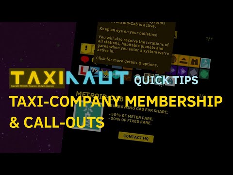 TAXINAUT quick tips: Taxi-Company Membership & Call-Outs